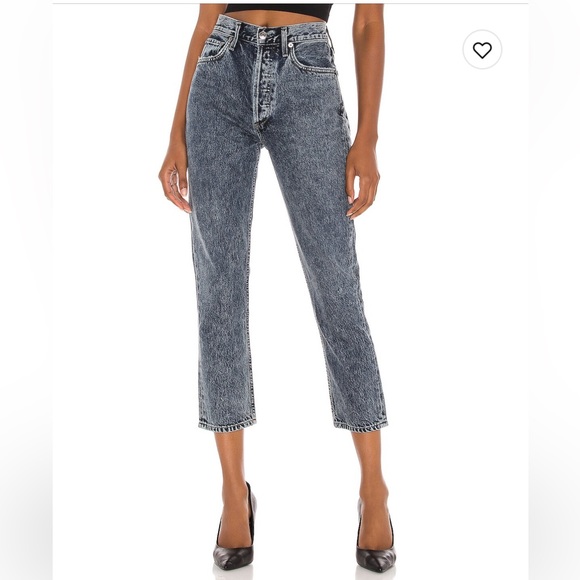 Agolde Riley High Rise Straight Crop - Picture 5 of 8